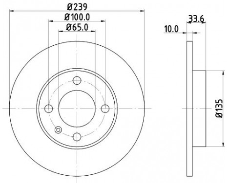 Bromsskiva PRO 8DD 355 104-191 Hella