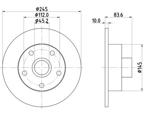 Bromsskiva PRO 8DD 355 104-231 Hella