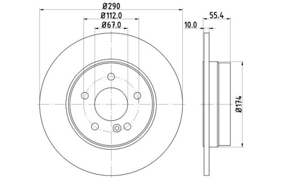 Bromsskiva PRO 8DD 355 104-321 Hella