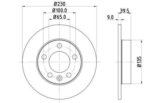 Bromsskiva PRO 8DD 355 105-411 Hella