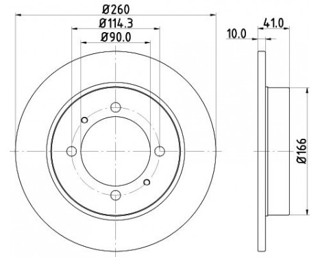 Bromsskiva PRO 8DD 355 105-471 Hella