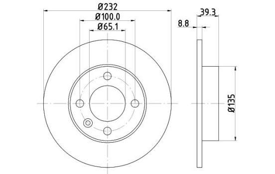 Bromsskiva PRO 8DD 355 106-681 Hella