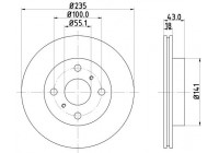 Bromsskiva PRO 8DD 355 107-281 Hella