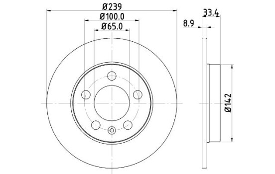 Bromsskiva PRO 8DD 355 107-461 Hella