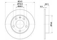 Bromsskiva PRO 8DD 355 107-541 Hella