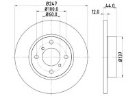 Bromsskiva PRO 8DD 355 108-211 Hella
