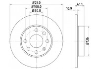 Bromsskiva PRO 8DD 355 108-311 Hella