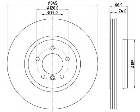 Bromsskiva PRO 8DD 355 110-041 Hella