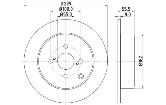 Bromsskiva PRO 8DD 355 110-511 Hella
