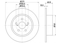 Bromsskiva PRO 8DD 355 110-551 Hella