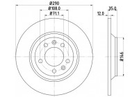 Bromsskiva PRO 8DD 355 110-801 Hella