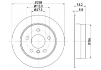 Bromsskiva PRO 8DD 355 111-101 Hella