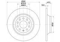 Bromsskiva PRO 8DD 355 111-181 Hella