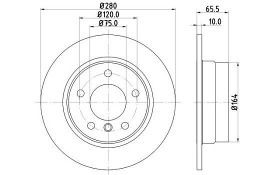 Bromsskiva PRO 8DD 355 111-261 Hella