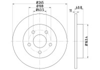 Bromsskiva PRO 8DD 355 111-381 Hella