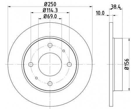 Bromsskiva PRO 8DD 355 111-531 Hella