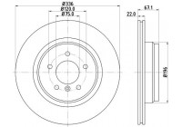 Bromsskiva PRO 8DD 355 111-961 Hella