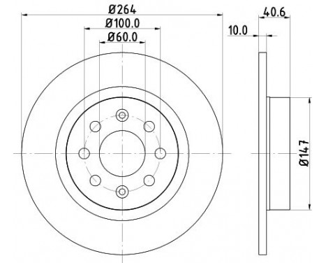 Bromsskiva PRO 8DD 355 112-621 Hella