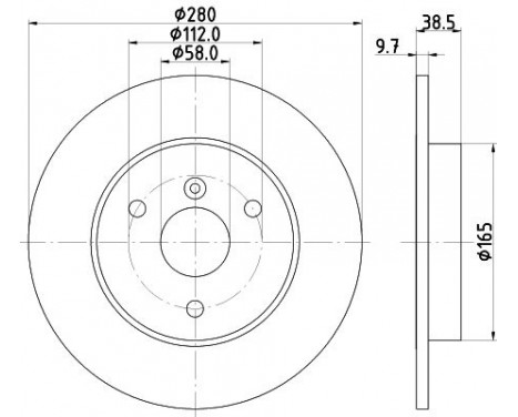 Bromsskiva PRO 8DD 355 113-561 Hella