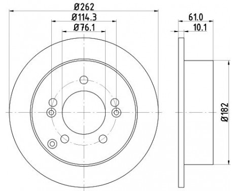 Bromsskiva PRO 8DD 355 113-641 Hella