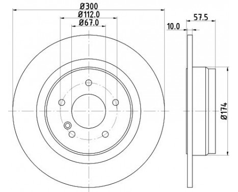 Bromsskiva PRO 8DD 355 114-211 Hella