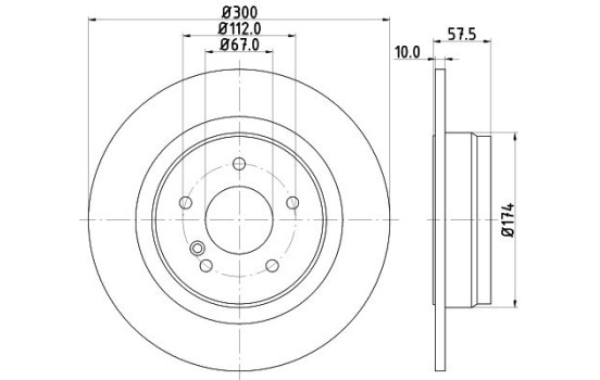 Bromsskiva PRO 8DD 355 114-211 Hella