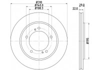 Bromsskiva PRO 8DD 355 114-901 Hella