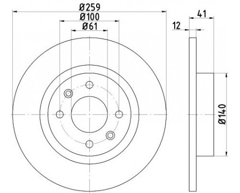 Bromsskiva PRO 8DD 355 115-271 Hella