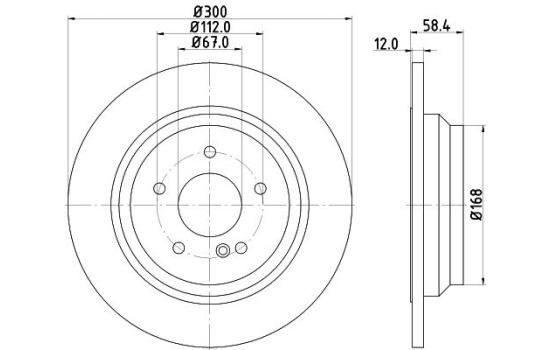 Bromsskiva PRO 8DD 355 115-411 Hella