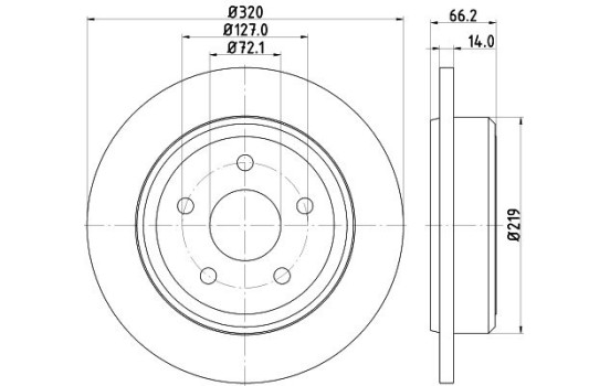 Bromsskiva PRO 8DD 355 115-501 Hella