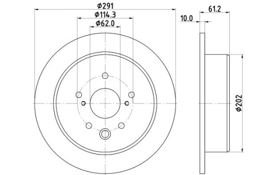 Bromsskiva PRO 8DD 355 115-711 Hella