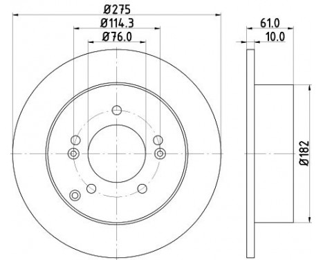 Bromsskiva PRO 8DD 355 115-991 Hella