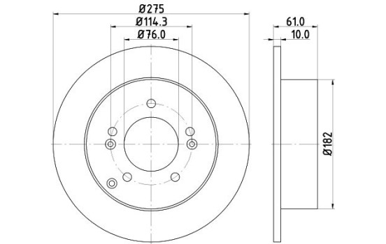 Bromsskiva PRO 8DD 355 115-991 Hella