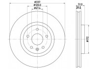 Bromsskiva PRO 8DD 355 116-051 Hella