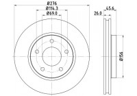 Bromsskiva PRO 8DD 355 116-241 Hella