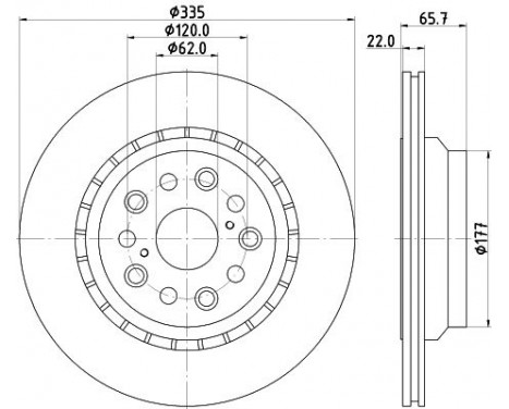 Bromsskiva PRO 8DD 355 116-931 Hella