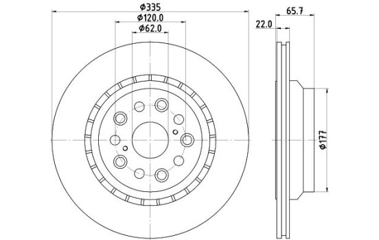 Bromsskiva PRO 8DD 355 116-931 Hella