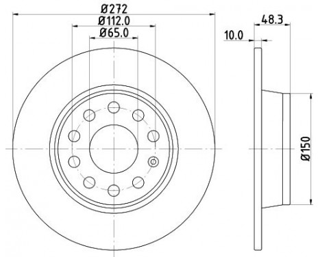 Bromsskiva PRO 8DD 355 116-971 Hella