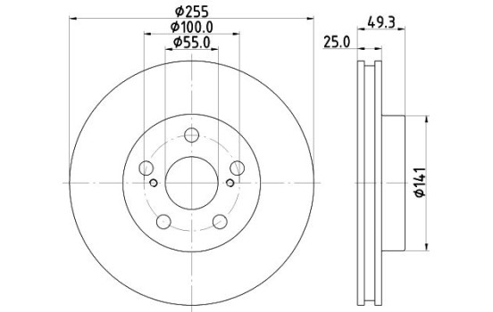 Bromsskiva PRO 8DD 355 116-981 Hella