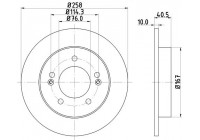 Bromsskiva PRO 8DD 355 117-011 Hella