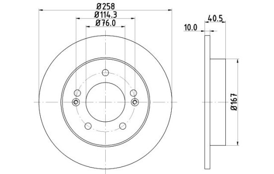 Bromsskiva PRO 8DD 355 117-011 Hella
