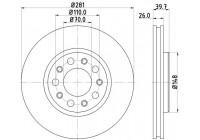 Bromsskiva PRO 8DD 355 117-231 Hella
