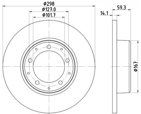 Bromsskiva PRO 8DD 355 117-271 Hella