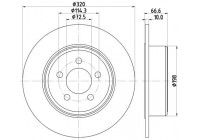 Bromsskiva PRO 8DD 355 117-411 Hella