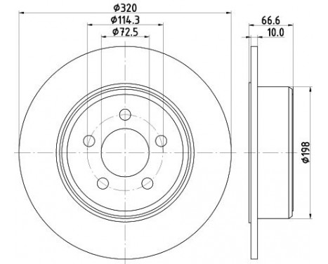 Bromsskiva PRO 8DD 355 117-411 Hella