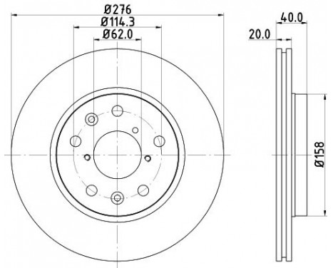 Bromsskiva PRO 8DD 355 117-881 Hella