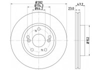 Bromsskiva PRO 8DD 355 118-131 Hella