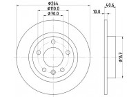 Bromsskiva PRO 8DD 355 118-171 Hella