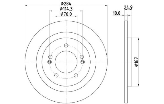 Bromsskiva PRO 8DD 355 118-231 Hella
