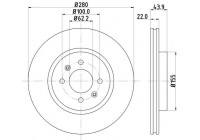 Bromsskiva PRO 8DD 355 118-251 Hella